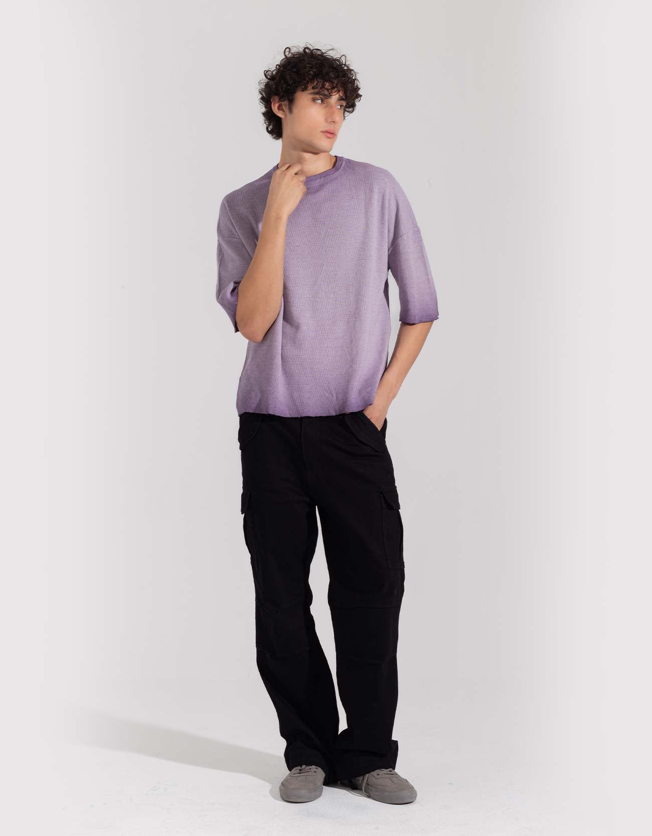 TEXTURED TIE-DYE T-SHIRT