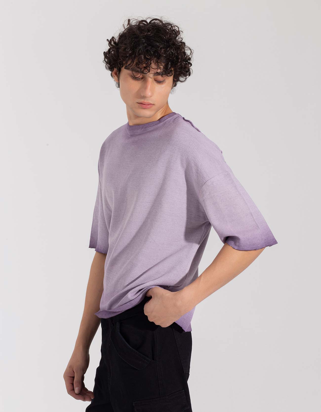 TEXTURED TIE-DYE T-SHIRT