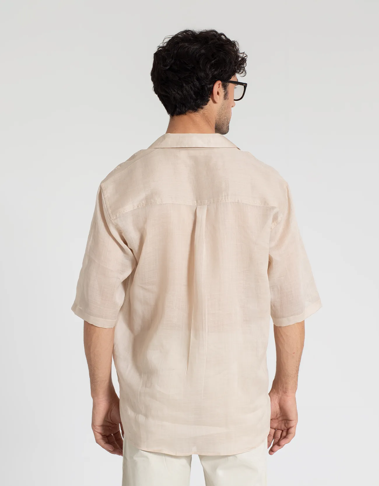 LINEN FLAP POCKET SHORT SLEEVES SHIRT