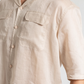 LINEN FLAP POCKET SHORT SLEEVES SHIRT