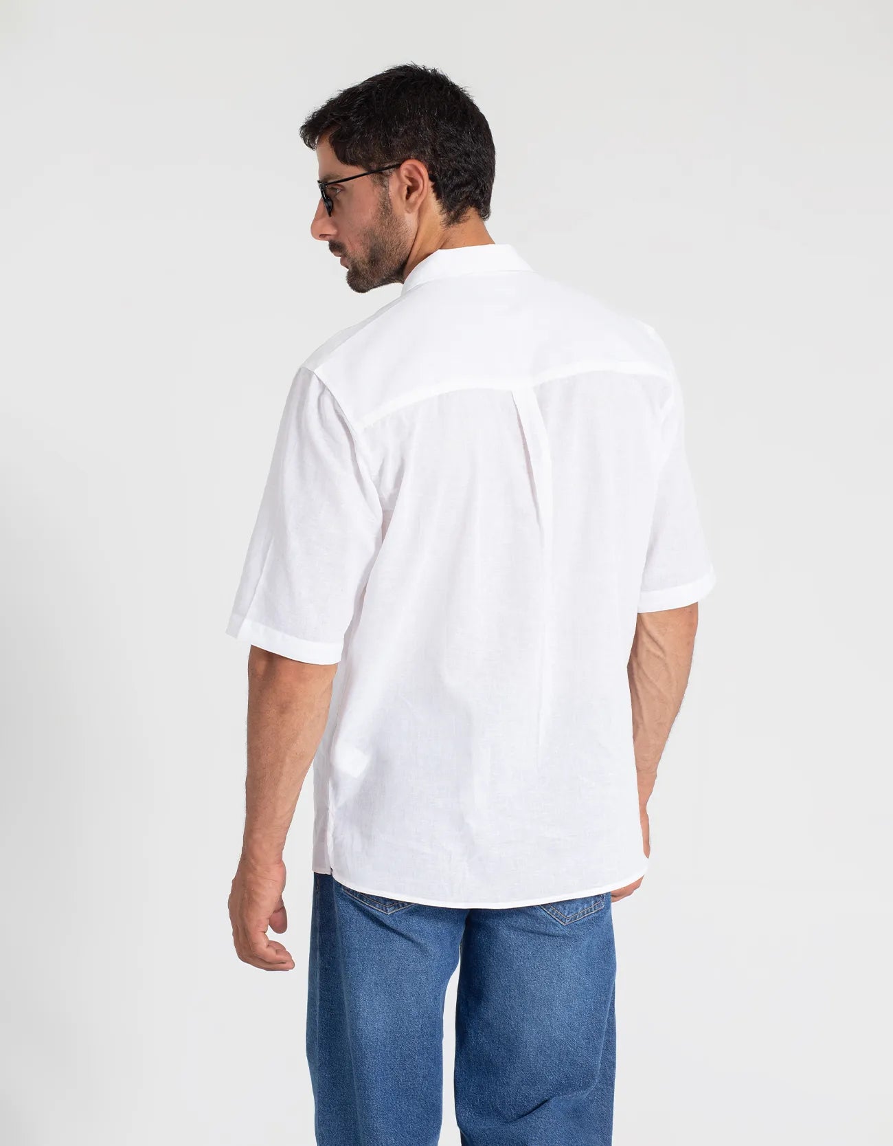 LINEN FLAP POCKET SHORT SLEEVES SHIRT