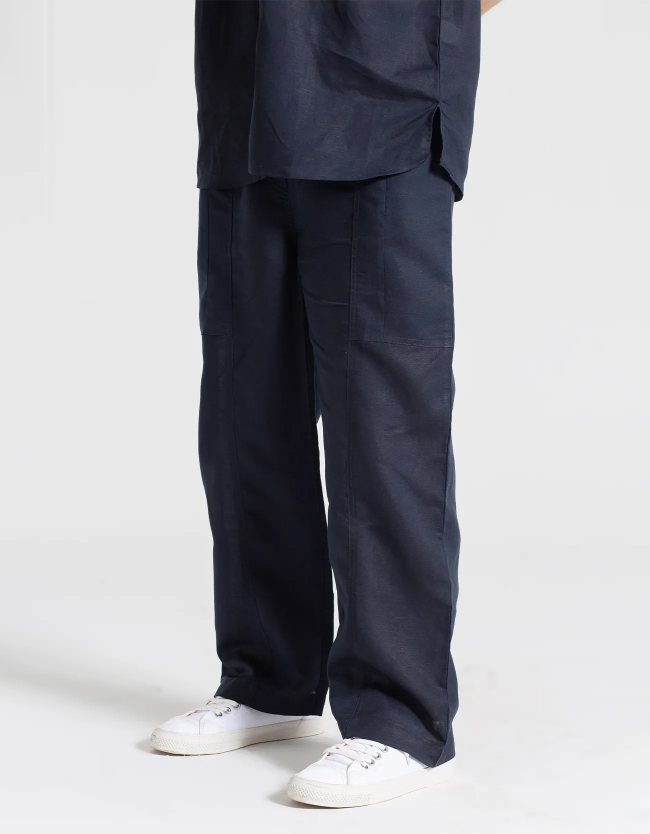 PANELLED LINEN TROUSER