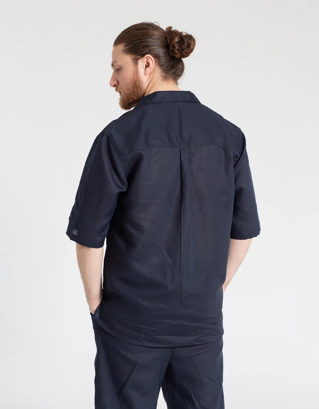 LINEN FLAP POCKET SHORT SLEEVES SHIRT
