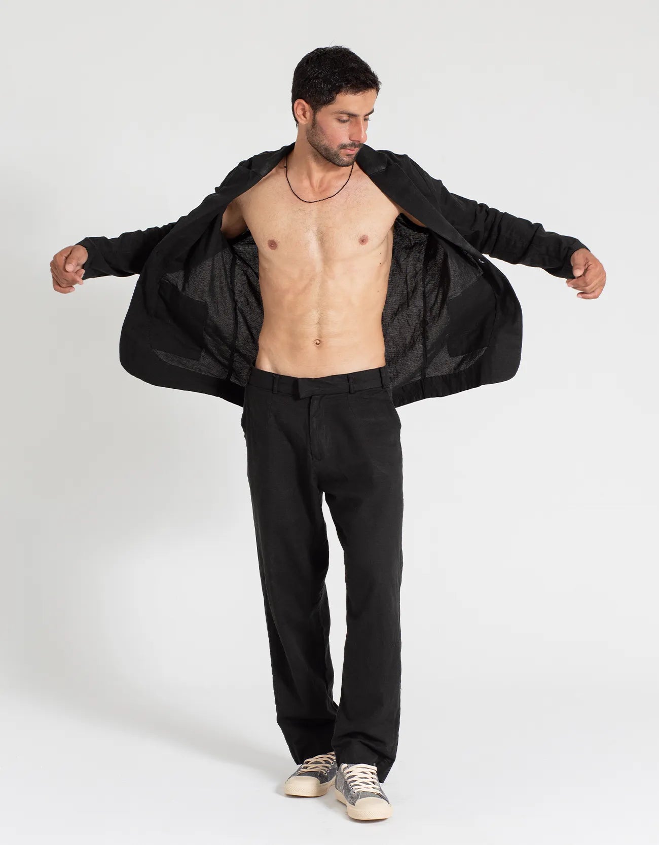 MEN’S JACQUARD TRAILORED PANTS