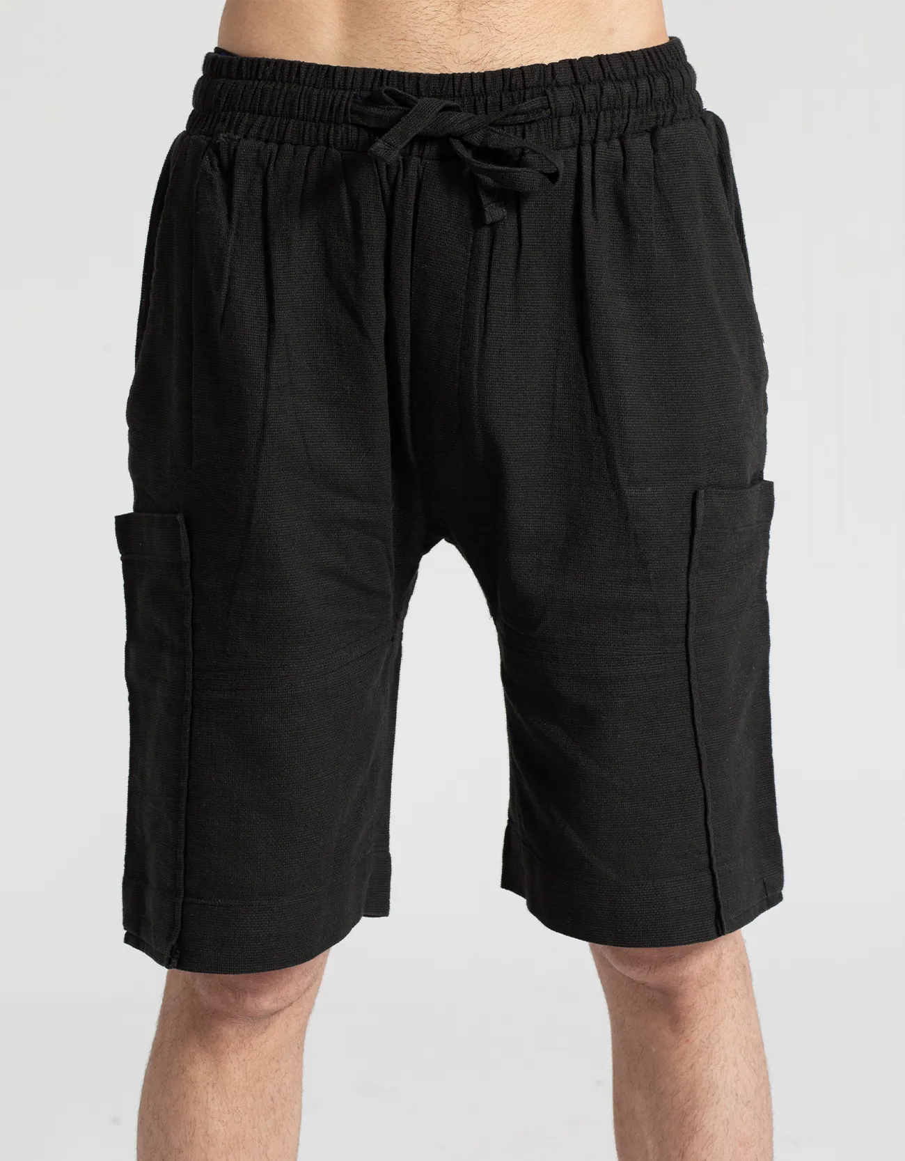 JACQUARD PANELLED POCKET SHORTS