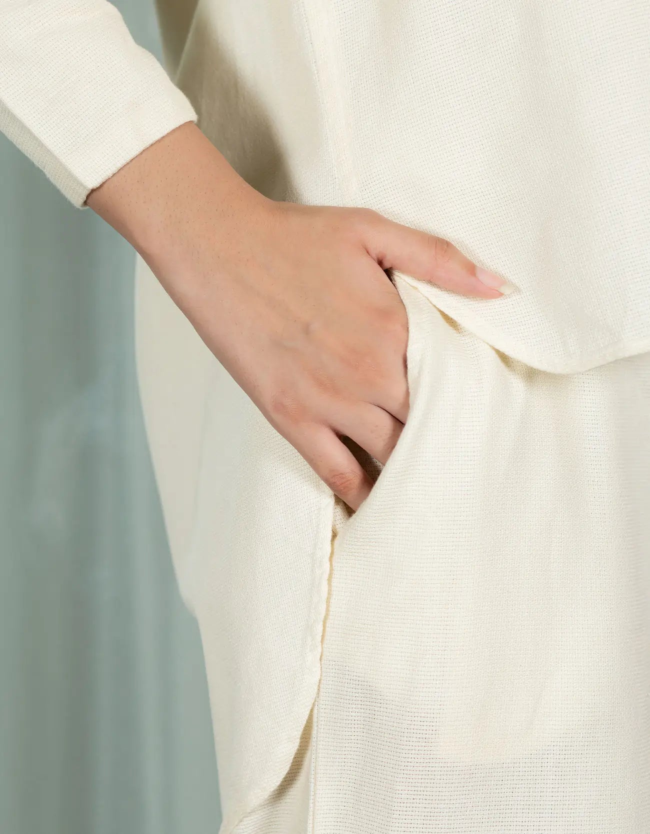 JACQUARD WIDE LEG TROUSER