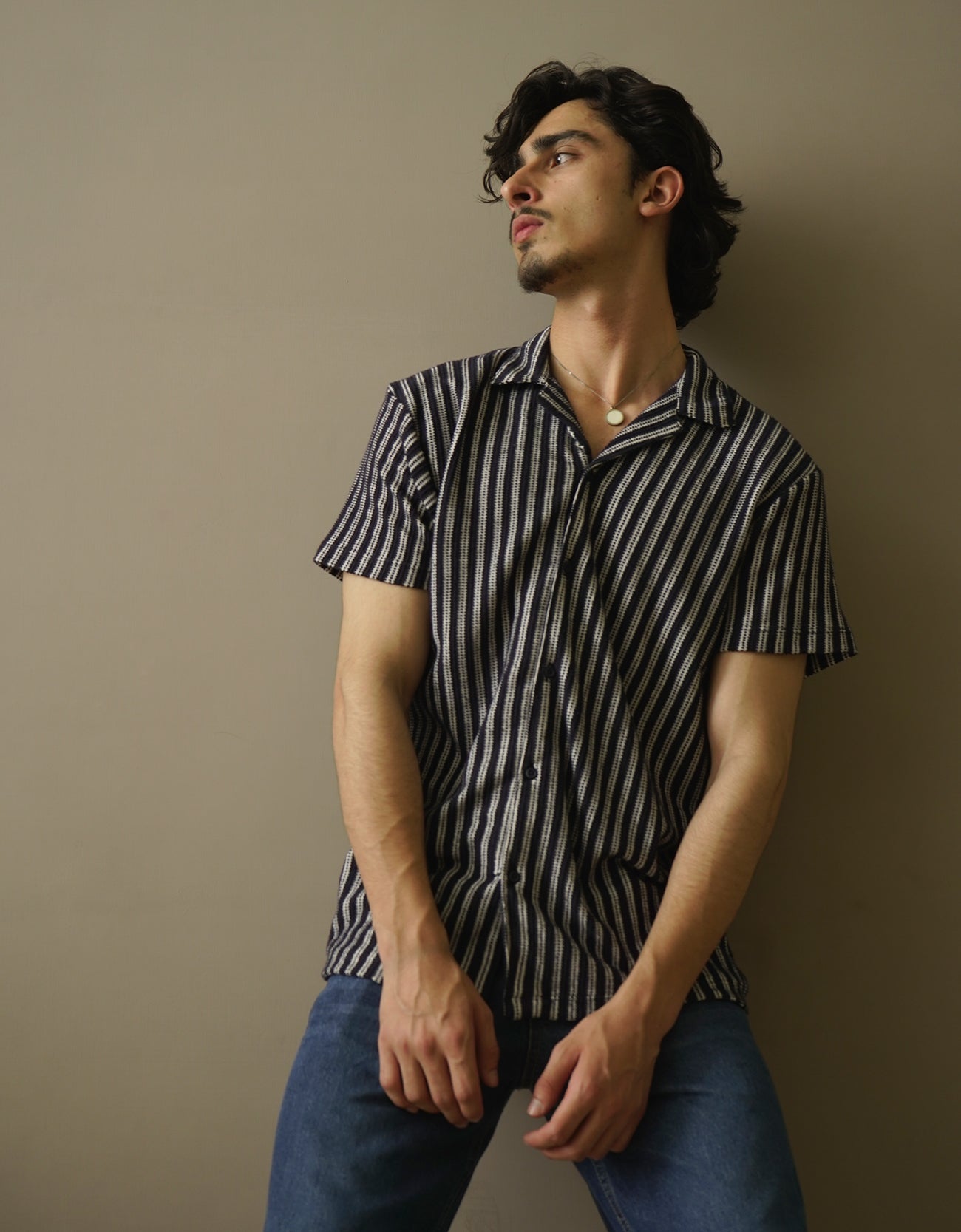 JACQUARD BUTTONDOWN SAFARI SHIRT