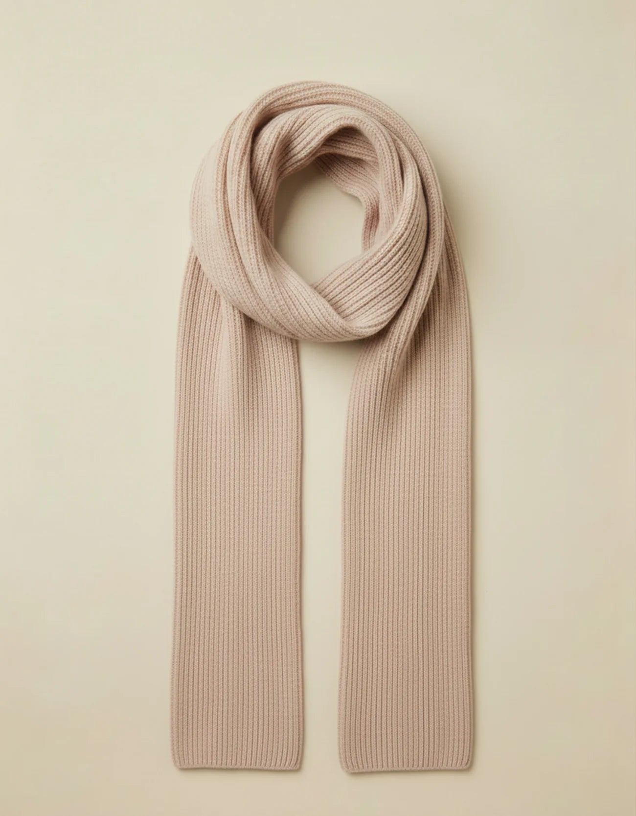 Rib knit textured scarf
