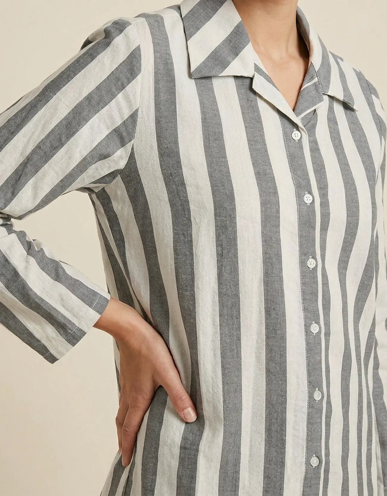 STRIPED SLEEPWEAR SHIRT