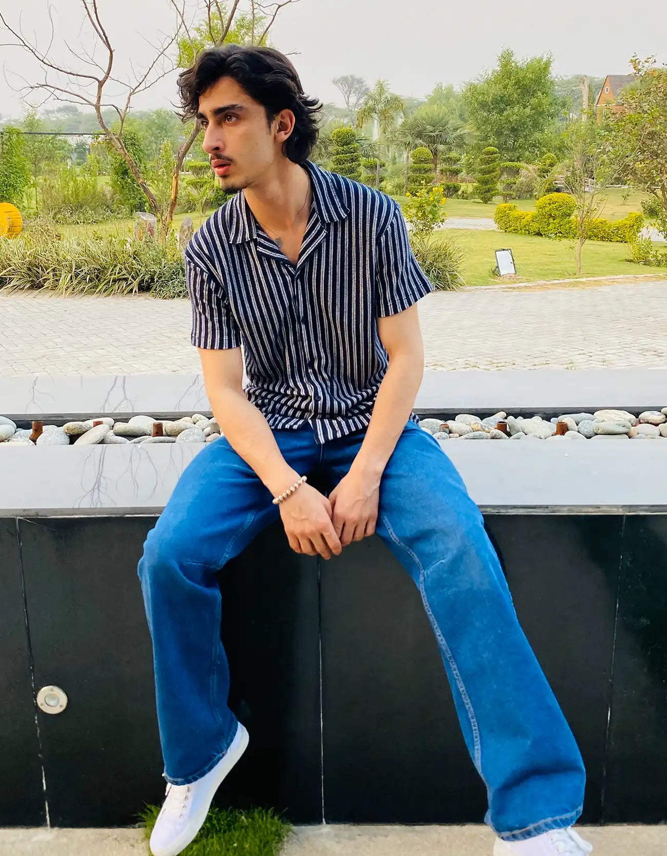 JACQUARD BUTTONDOWN SAFARI SHIRT