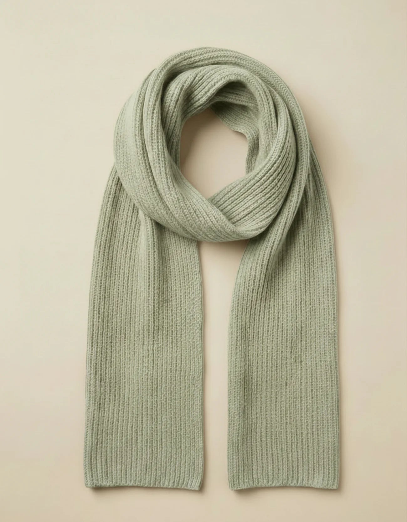 Rib knit textured scarf