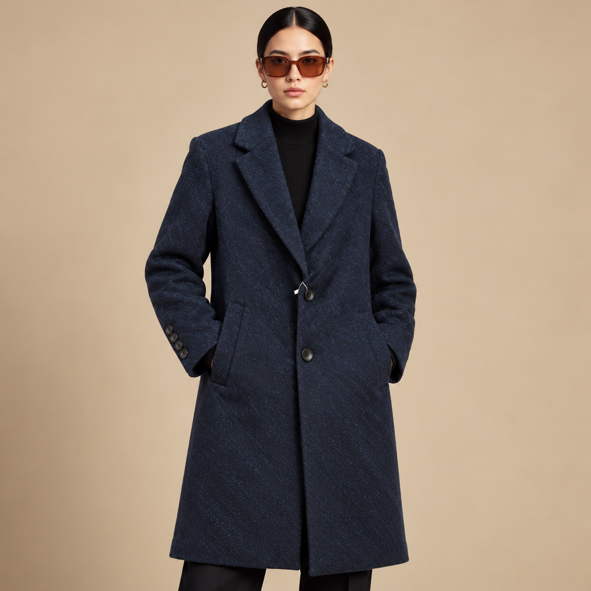 OVERCOAT WITH WELT POCKETS
