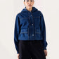 DENIM ZIPPER HOODIE