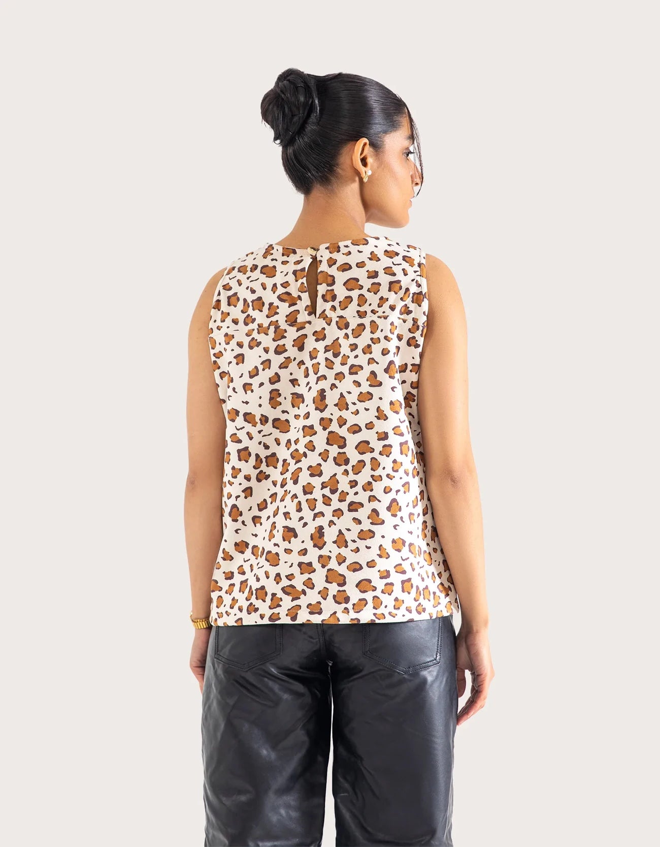 SUEDE LEOPARD TANK TOP
