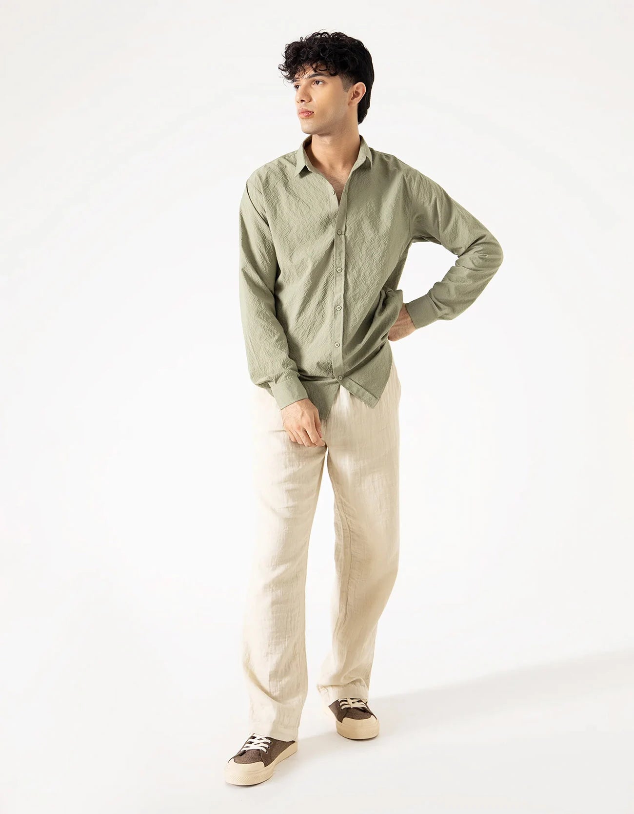 TEXTURED FULL SLEEVES SHIRT