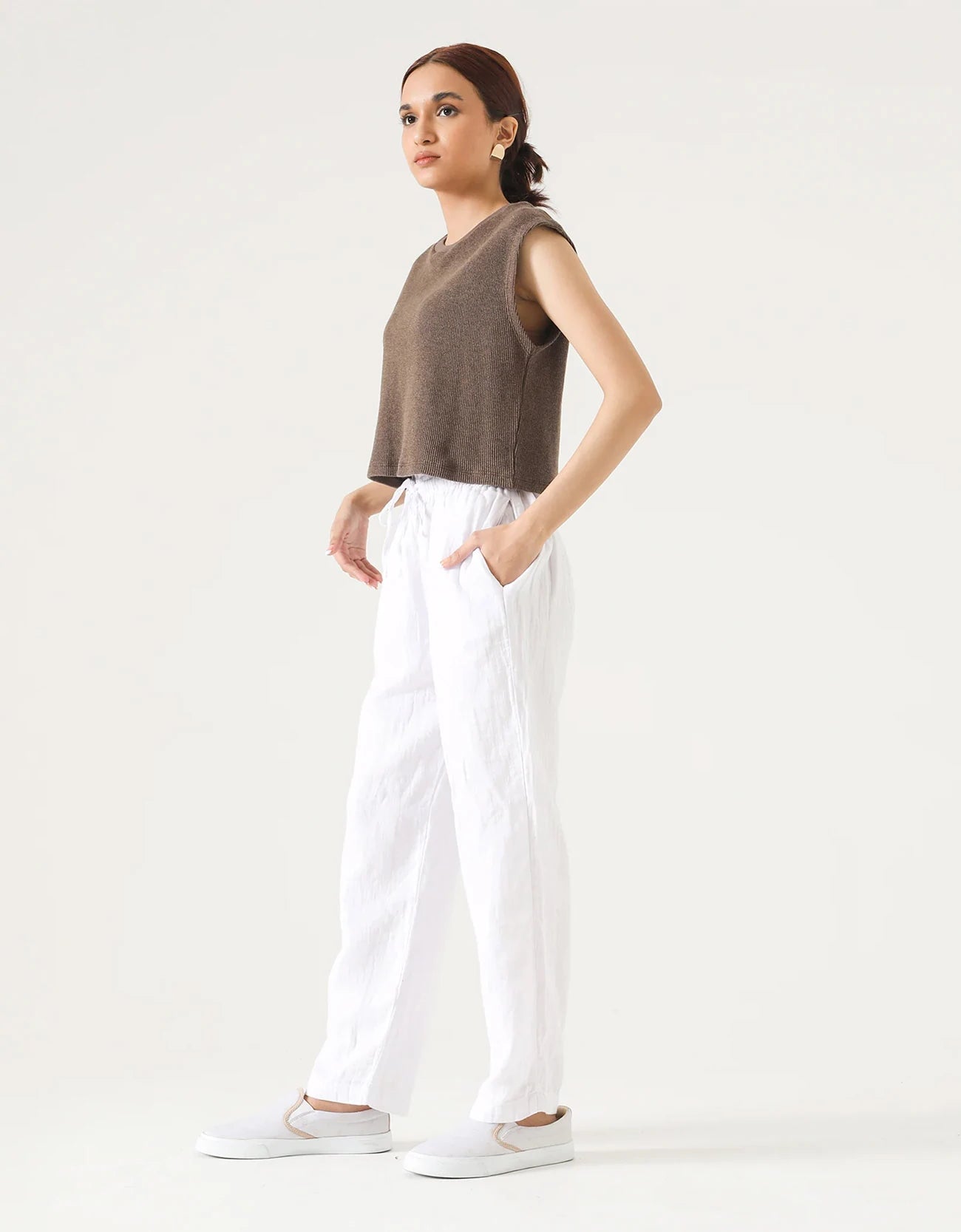 MUSLIN PAPERBAG TROUSER