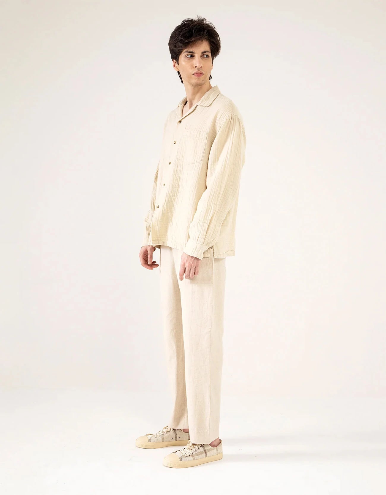 MUSLIN CAMP COLLAR SHIRT