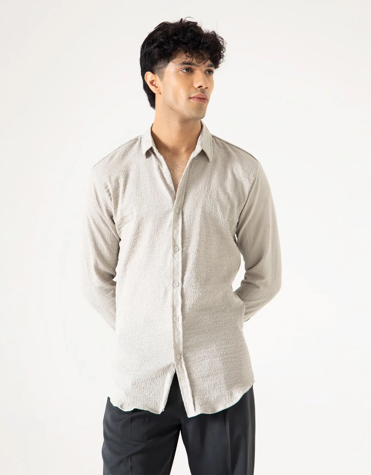 TEXTURED FULL SLEEVES SHIRT