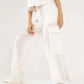 TEXTURED CARGO WIDELEG PANTS