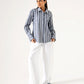 STRIPPED BUTTON DOWN SHIRT