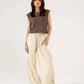 WIDE LEG MUSLIN TROUSER