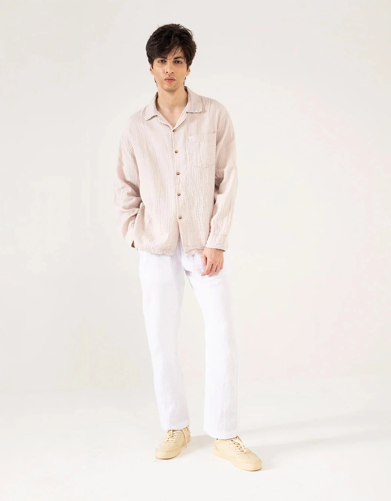 MUSLIN CAMP COLLAR SHIRT