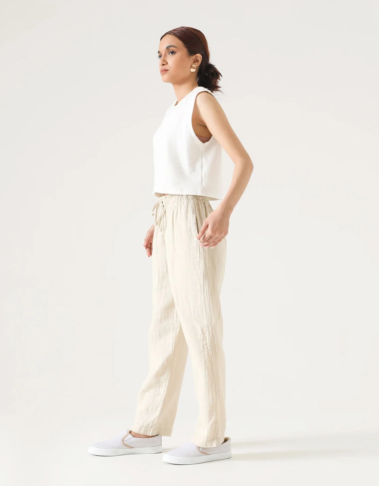 MUSLIN PAPERBAG TROUSER