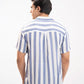 TEXTURED STRIPED CAMP COLLAR SHIRT