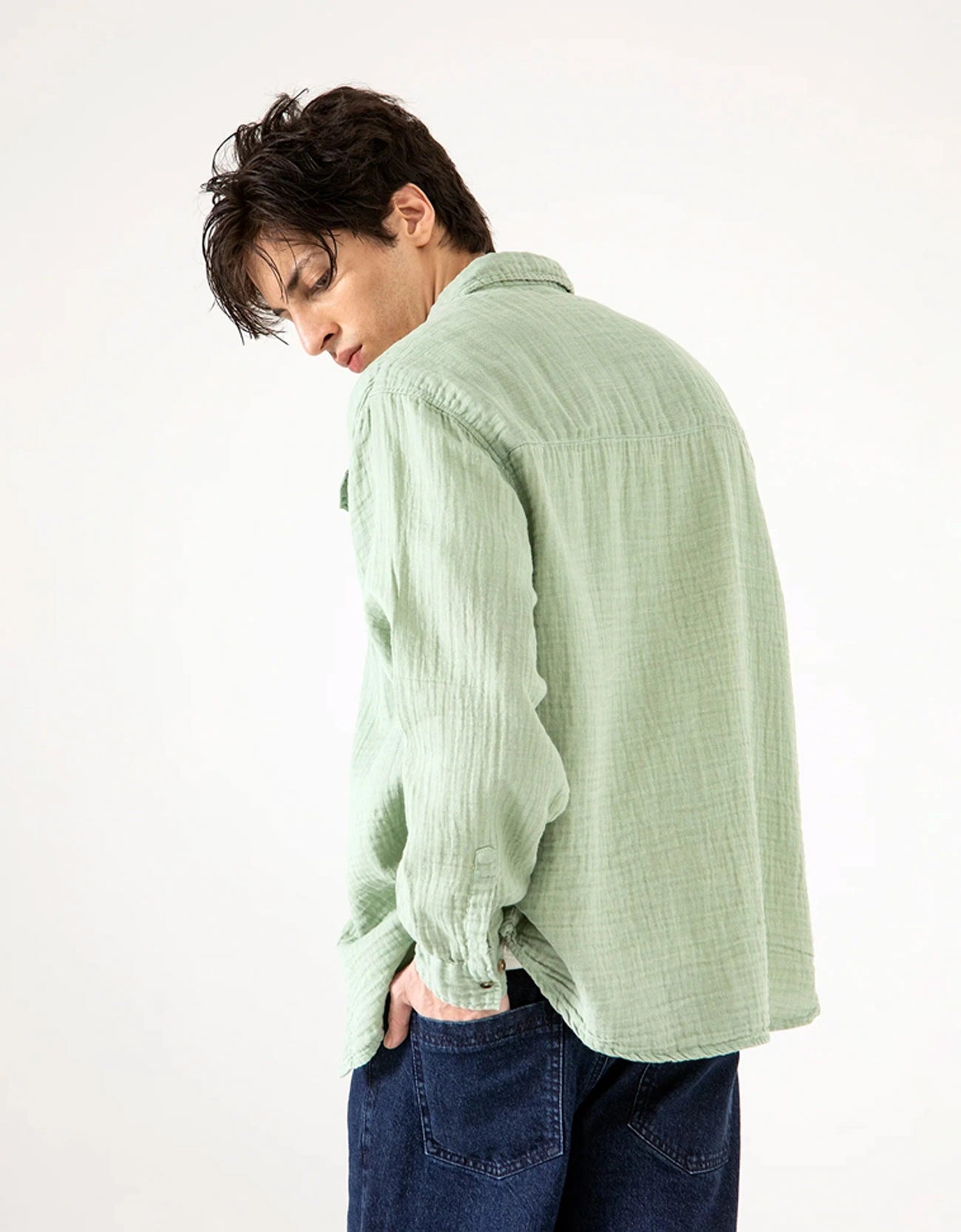 MUSLIN FLAP POCKET SHIRT