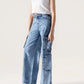 WIDE LEG CARGO JEANS