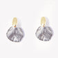 SHELL SHAPED PENDANT EARRINGS