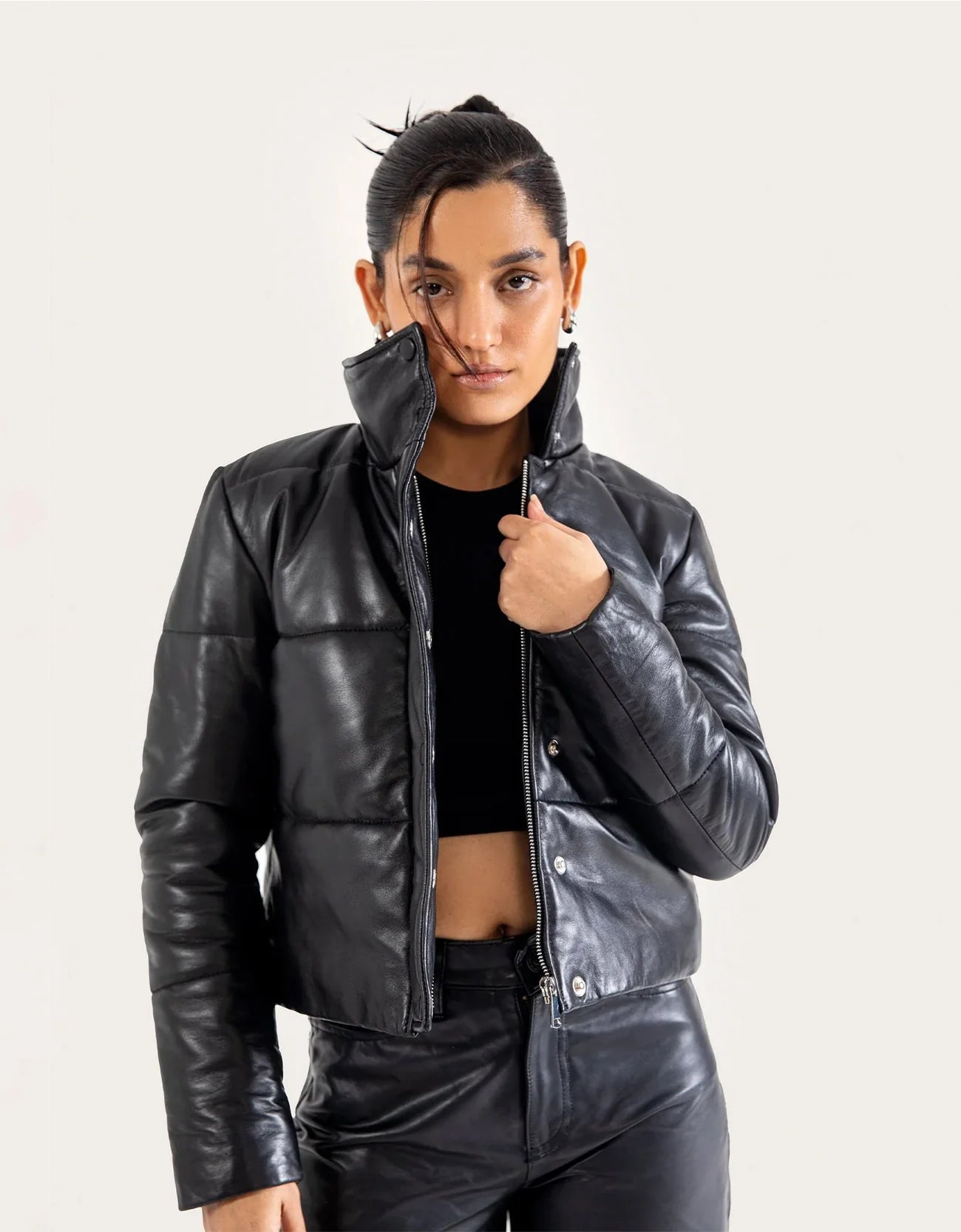 CROPPED LEATHER JACKET