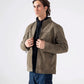 FAUX SUEDE BIKER JACKET