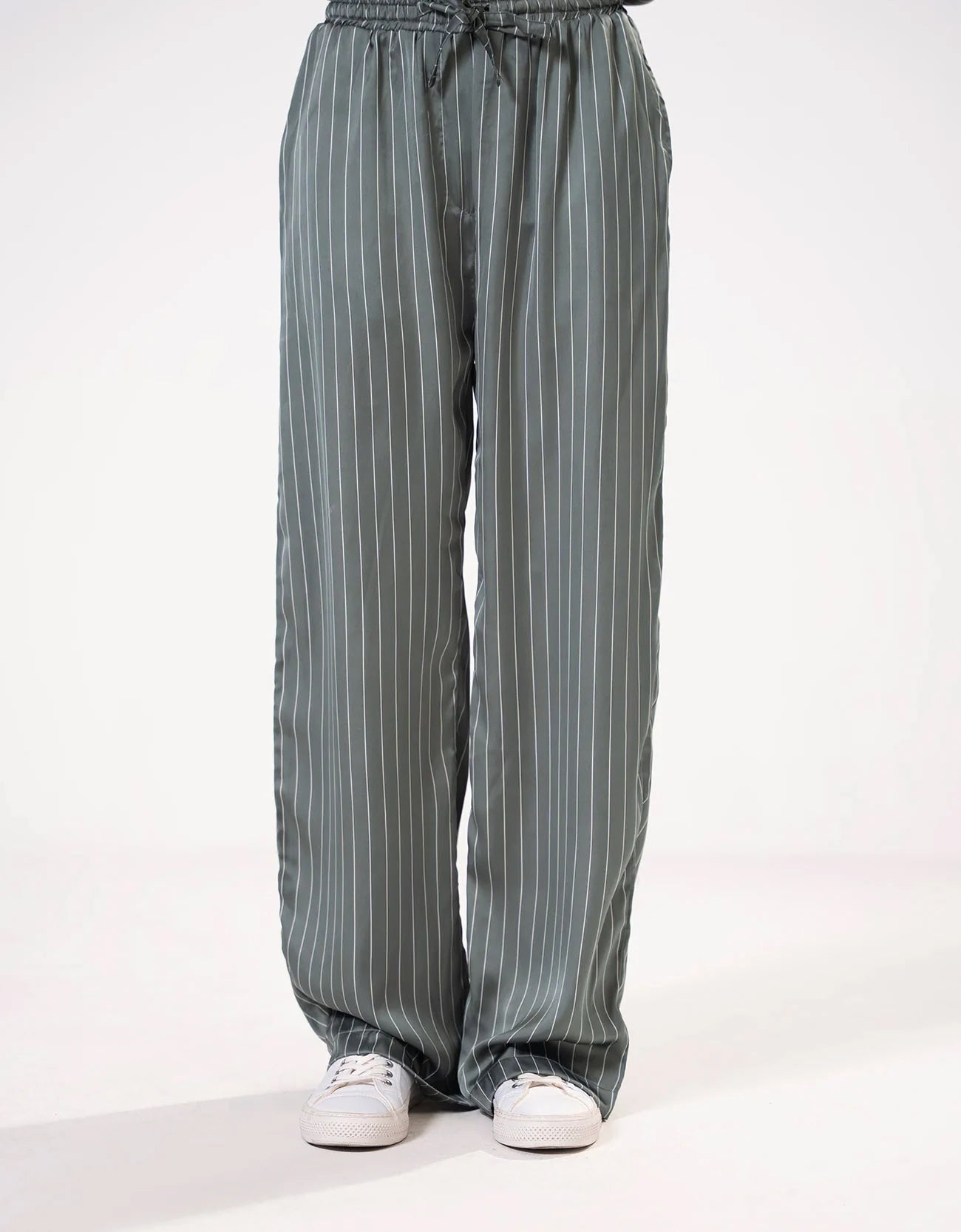 STRIPED WIDE LONG TROUSER