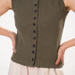 RIBBED BUTTON UP TANK TOP