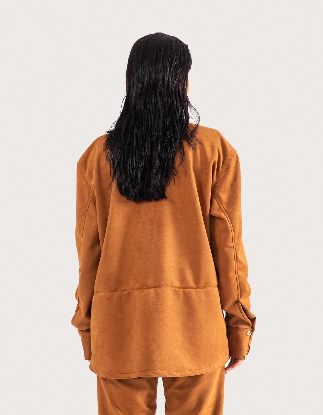 CLASSIC SUEDE BUTTON DOWN SHIRT