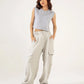 TEXTURED CARGO WIDELEG PANTS