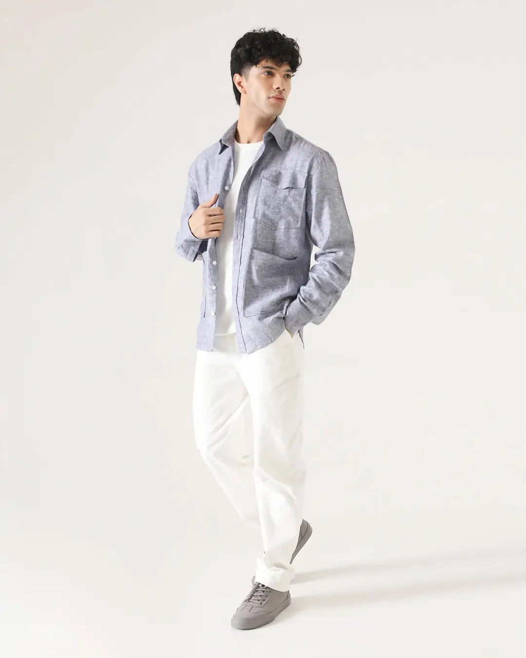 TRIPLE POCKET BUTTON DOWN SHIRT