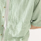 MUSLIN OVERSIZED PATCH POCKET OVERSHIRT