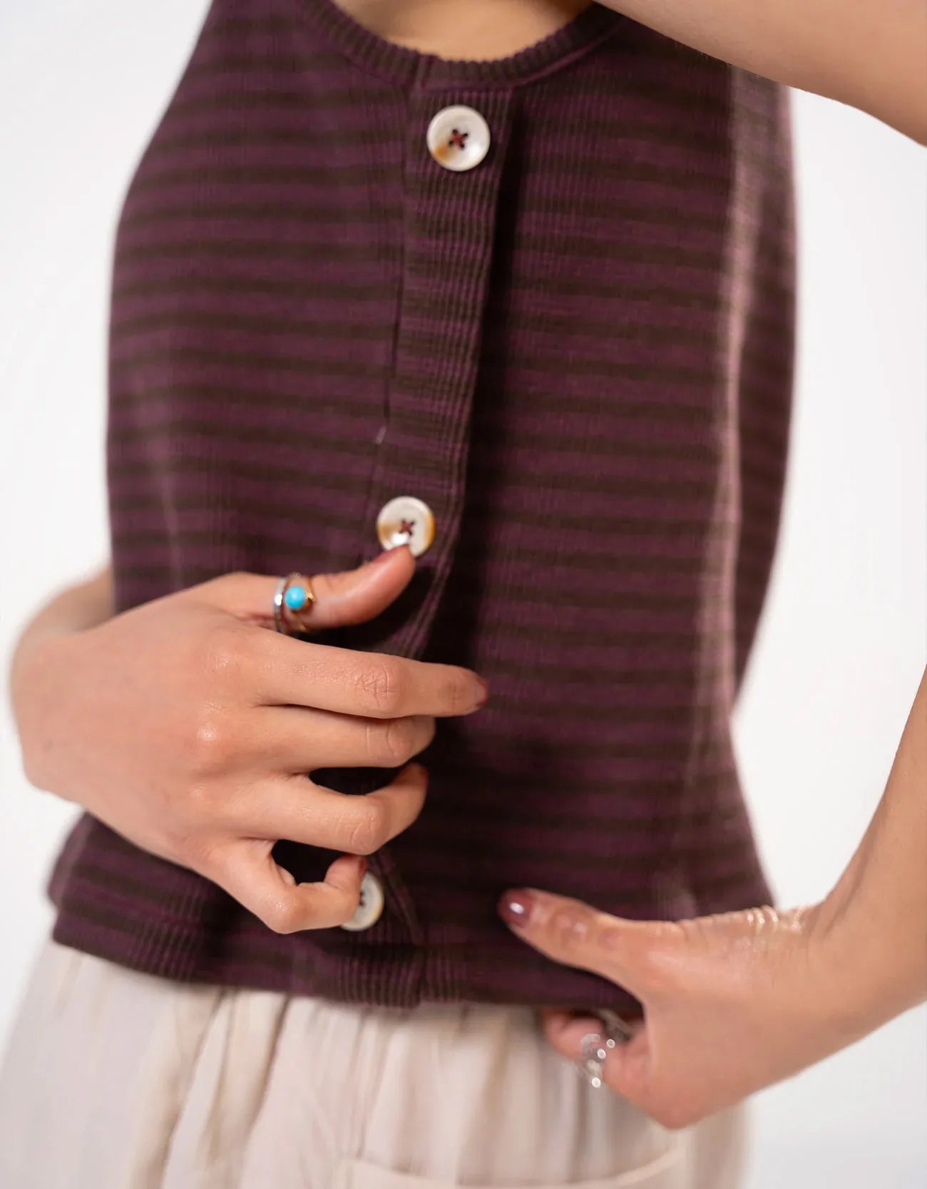 STRIPED CROPPED TANK TOP