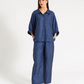 LINEN BATWING COLLARED SHIRT WITH TROUSER
