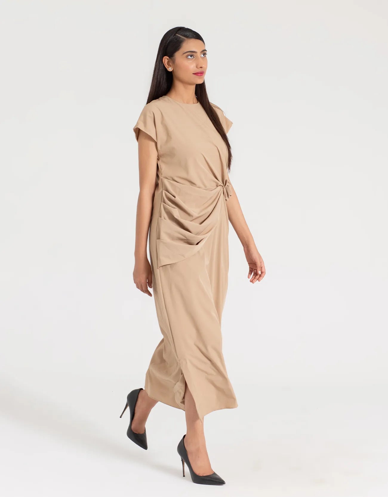 MIDI DRAPERY DRESS
