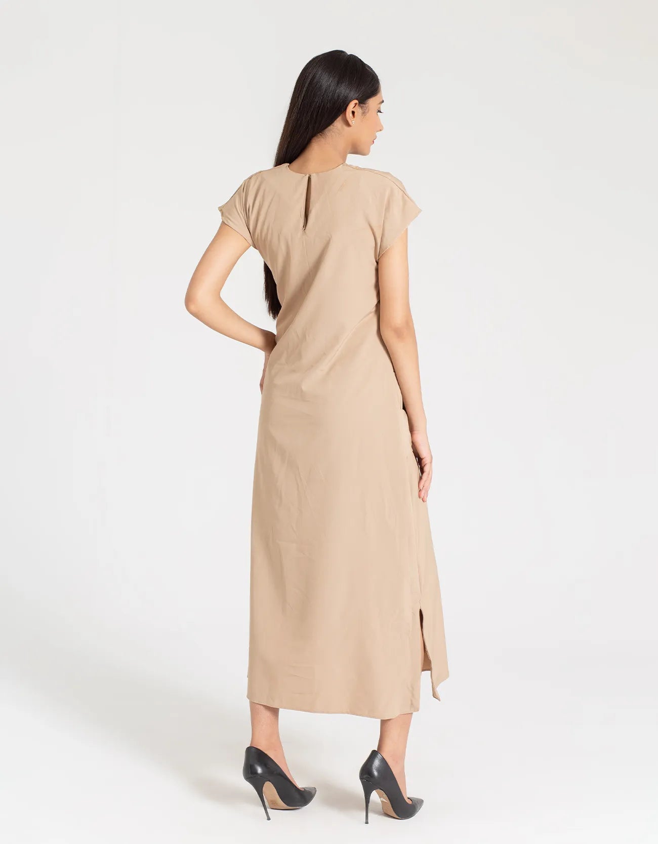 MIDI DRAPERY DRESS