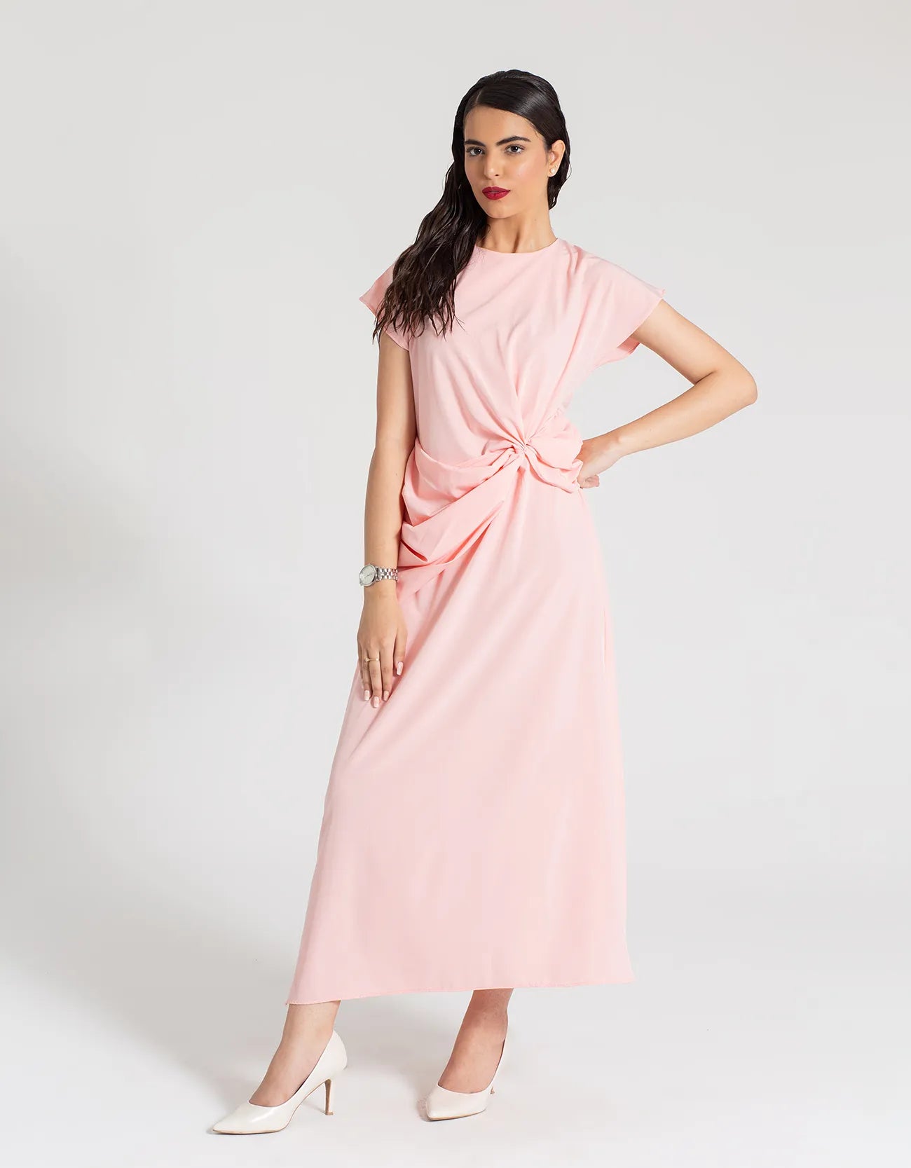 MIDI DRAPERY DRESS