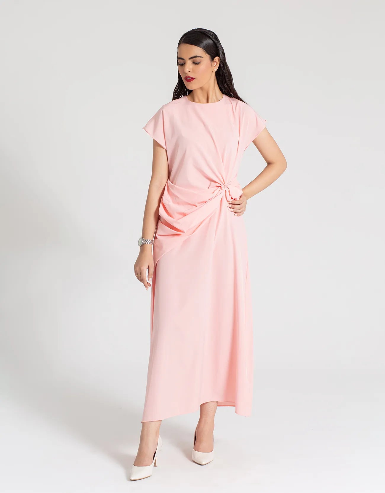 MIDI DRAPERY DRESS