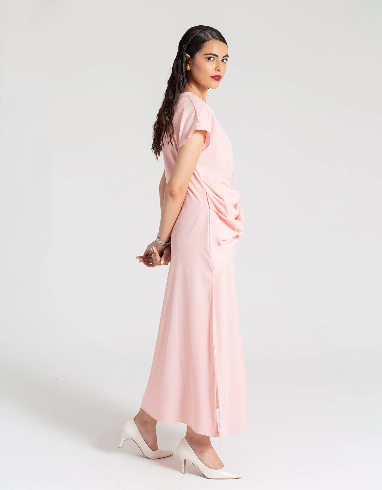 MIDI DRAPERY DRESS