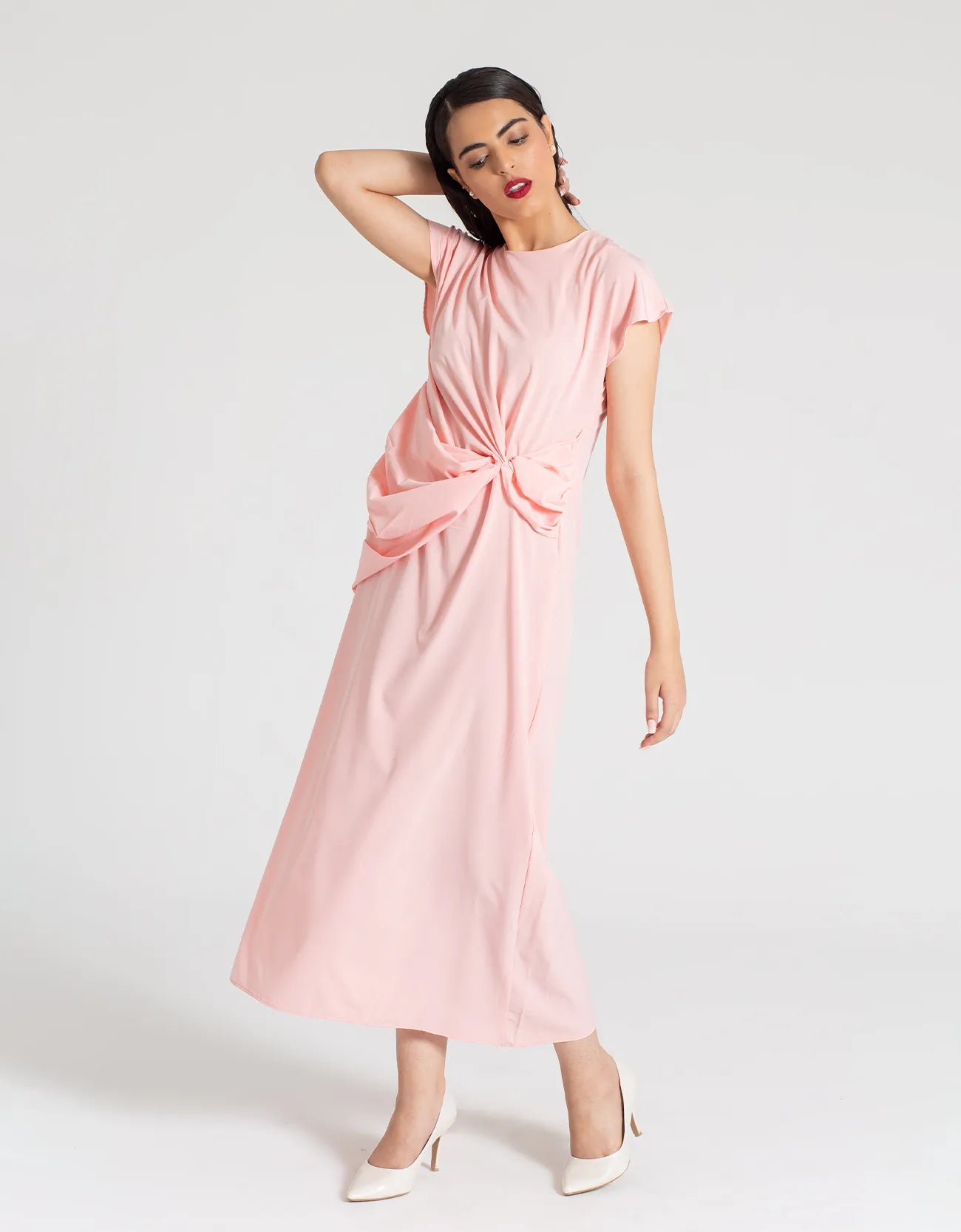 MIDI DRAPERY DRESS