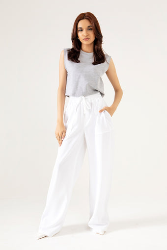 WIDE LEG PANAMA TROUSER