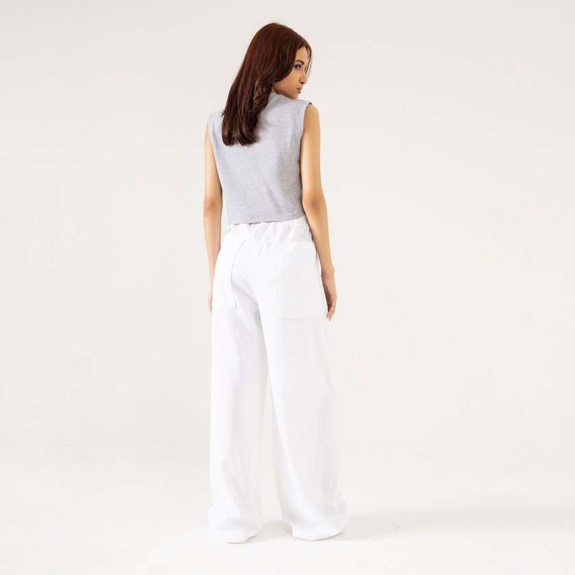 WIDE LEG PANAMA TROUSER