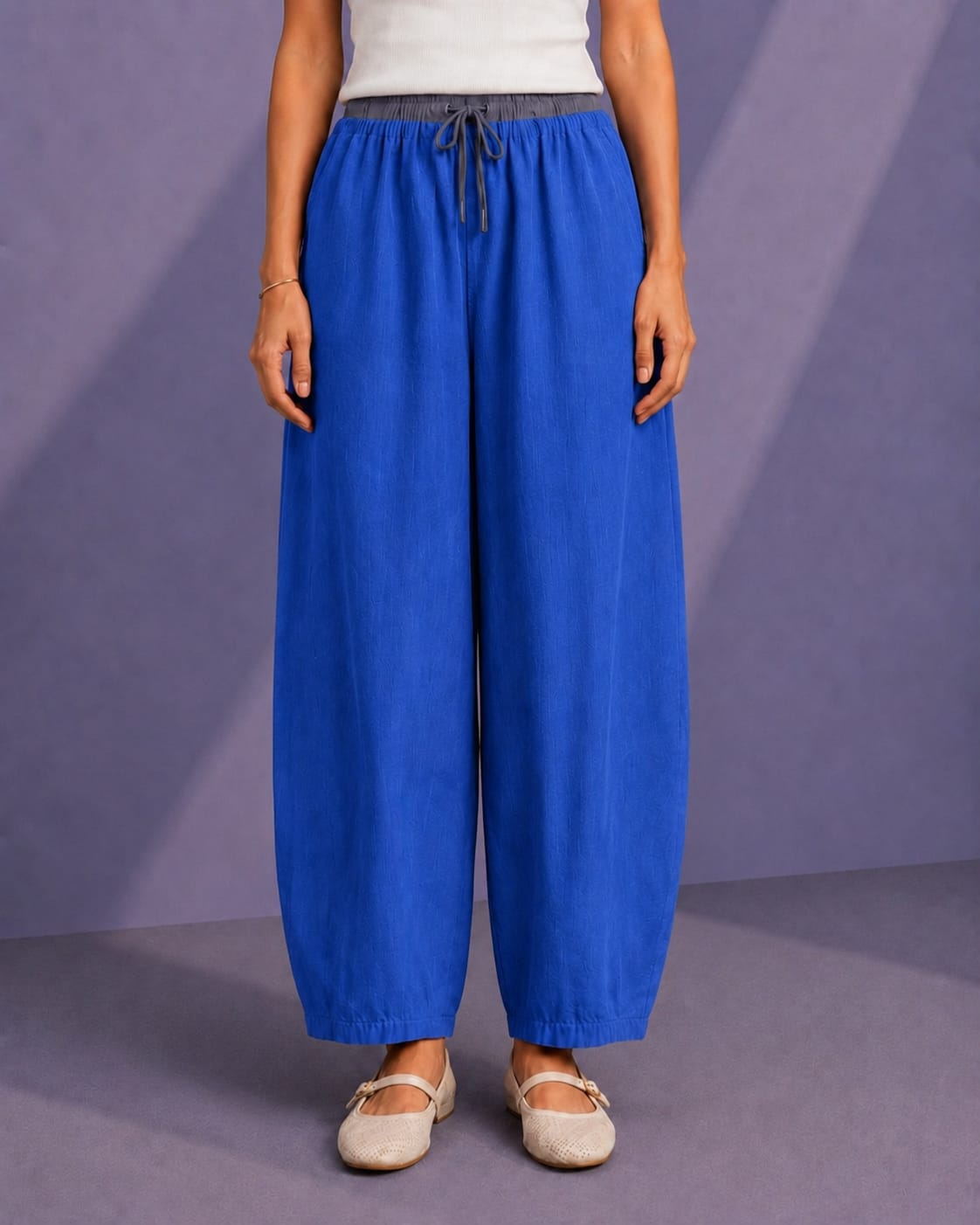 WOMEN BARREL TROUSER